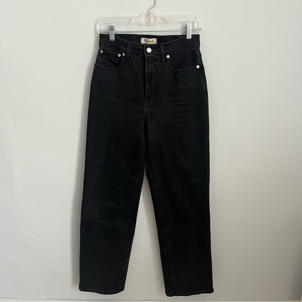 Madewell Perfect Vintage Wide Leg Jean in Charcoal Gray